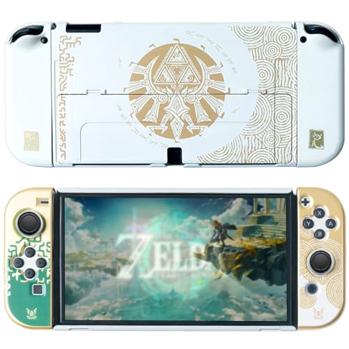 CHIKIXSON Zelda Switch OLED Hülle, Switch OLED Schutzhülle Zelda Tears of The Kingdom, Hartschale Switch OLED Zubehör Hülle für Joy Con Console (Cover for Switch OLED) von CHIKIXSON