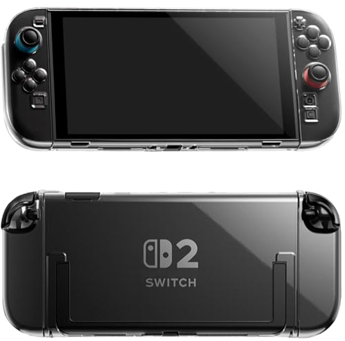 Hülle Kompatibel mit Switch 2, Harte Schutzhülle Switch 2025 Zubehör, Harte Switch Case Transparent, rutschfest, Stoßfest von CHIKIXSON