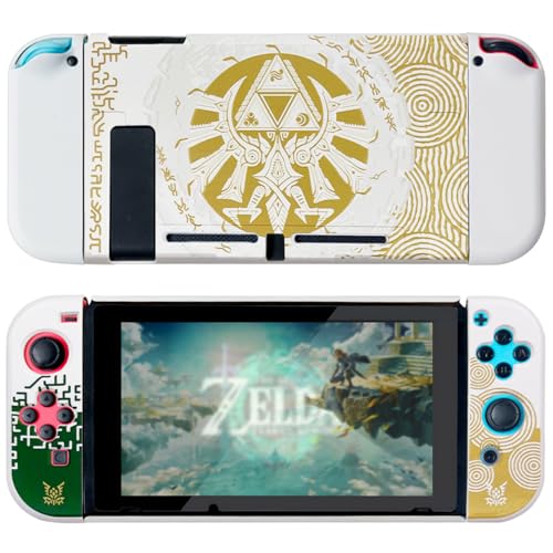 CHIKIXSON Zelda Switch Hülle, Switch Schutzhülle Zelda Tears of The Kingdom, Hartschale Switch Zubehör Hülle Joy Con Console (Cover for Swith) von CHIKIXSON