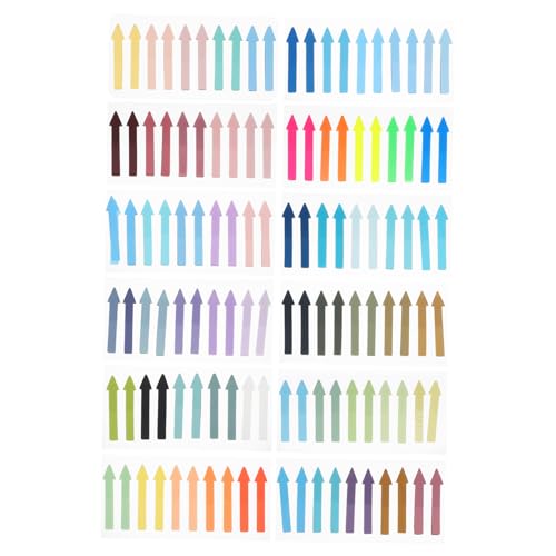 CHILDWEET 12er-Pack Selbstklebende Lesemarker Markierungsstreifen Klebrige Index-tabs Seitenmarker Vielseitiges Lernzubehör von CHILDWEET