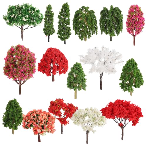 CHILDWEET Pack Hobby Bäume Maßstab Miniatur Bäume Für Crafting Realistische Pvc Für Dioramen Landschaft Miniatur Garten Landschaft von CHILDWEET
