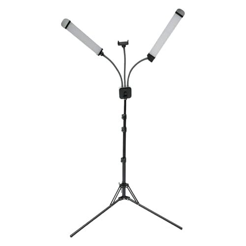 CHIMHOON 40W LED Videolicht Fotografie Licht-Set, Studio Beleuchtung, 3000–6500K Dimmbare LED-Doppelarmleuchte, Fotografie-Beleuchtungsset für Make-up, Live-Übertragung, Studio-Video CHIMHOON 40W LED Videolicht Fotografie Licht-Set, Studio Beleuchtung, 3000–6500K Dimmbare LED-Doppelarmleuchte, Fotografie-Beleuchtungsset für Make-up, Live-Übertragung, Studio-Video von CHIMHOON