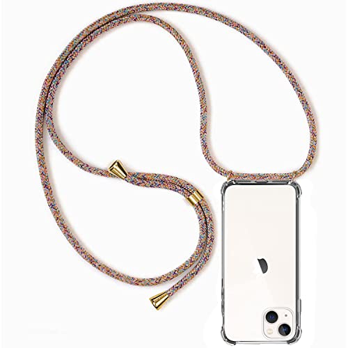 CHIMUCO Handykette Hülle kompatibel mit iPhone 13 Mini, Handyhülle Handy Necklace Hülle mit Band Schutzhülle Kordel zum Umhängen Transparent Weich TPU Silikon Tasche Case for iPhone 13 Mini, Rainbow CHIMUCO Handykette Hülle kompatibel mit iPhone 13 Mini, Handyhülle Handy Necklace Hülle mit Band Schutzhülle Kordel zum Umhängen Transparent Weich TPU Silikon Tasche Case for iPhone 13 Mini, Rainbow von CHIMUCO