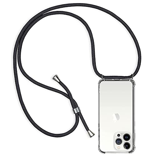 CHIMUCO Handykette Hülle kompatibel mit iPhone 13 Pro, Handyhülle Handy Necklace Hülle mit Band Schutzhülle Kordel zum Umhängen Transparent Weich TPU Silikon Tasche Case for iPhone 13 Pro, Schwarz CHIMUCO Handykette Hülle kompatibel mit iPhone 13 Pro, Handyhülle Handy Necklace Hülle mit Band Schutzhülle Kordel zum Umhängen Transparent Weich TPU Silikon Tasche Case for iPhone 13 Pro, Schwarz von CHIMUCO