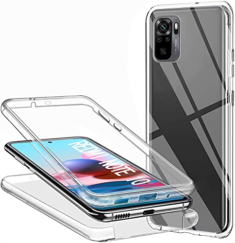 CHIMUCO Hülle für Xiaomi Redmi Note 10 4G / Redmi Note 10S Handyhülle 360 Grad, Transparent Full Schutz Kratzfest Dünn Durchsichtige Case Silikon Schutzhülle, Hart PC Zurück + Weich TPU Vorderseite CHIMUCO Hülle für Xiaomi Redmi Note 10 4G / Redmi Note 10S Handyhülle 360 Grad, Transparent Full Schutz Kratzfest Dünn Durchsichtige Case Silikon Schutzhülle, Hart PC Zurück + Weich TPU Vorderseite von CHIMUCO