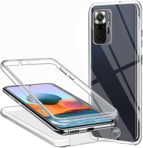 CHIMUCO Hülle für Xiaomi Redmi Note 10 Pro Handyhülle 360 Grad, Transparent Full Schutz Kratzfest Dünn Durchsichtige Case Silikon Schutzhülle, Hart PC Zurück + Weich TPU Vorderseite CHIMUCO Hülle für Xiaomi Redmi Note 10 Pro Handyhülle 360 Grad, Transparent Full Schutz Kratzfest Dünn Durchsichtige Case Silikon Schutzhülle, Hart PC Zurück + Weich TPU Vorderseite von CHIMUCO