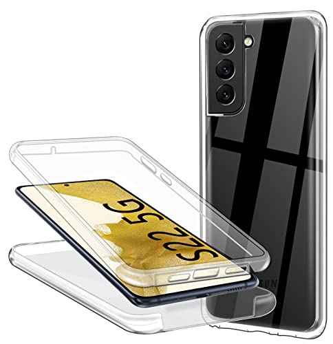 CHIMUCO Schutzhülle für Samsung Galaxy S22, 360-Grad-Schutz, transparent, weich, dünn, Schutzhülle aus TPU-Silikon, Vorderseite und PC, Kratzfest, stoßfest, Full Body Case CHIMUCO Schutzhülle für Samsung Galaxy S22, 360-Grad-Schutz, transparent, weich, dünn, Schutzhülle aus TPU-Silikon, Vorderseite und PC, Kratzfest, stoßfest, Full Body Case von CHIMUCO