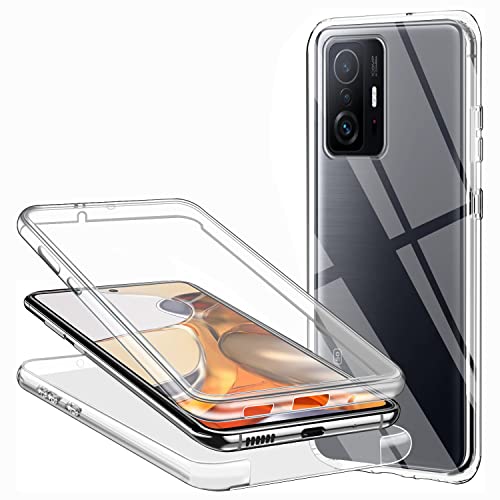 CHIMUCO Schutzhülle für Xiaomi 11T / 11T Pro, 360-Grad-Schutz, transparent, weich, dünn, Schutzhülle aus Silikon, TPU vorne und PC, Rückseite, Kratzfest, stoßfest, Full Body Case CHIMUCO Schutzhülle für Xiaomi 11T / 11T Pro, 360-Grad-Schutz, transparent, weich, dünn, Schutzhülle aus Silikon, TPU vorne und PC, Rückseite, Kratzfest, stoßfest, Full Body Case von CHIMUCO