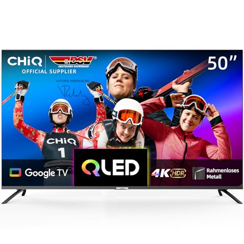 CHIQ 50 Zoll (127 cm) Fernseher,UHD Smart TV,Android 11,WiFi,Bluetooth,Play Store,Dolby Vision, Google Assistant,Chromecast, Netflix, Triple Tuner(DVB-T2/S/S2/C), HDMI2.0 von CHIQ