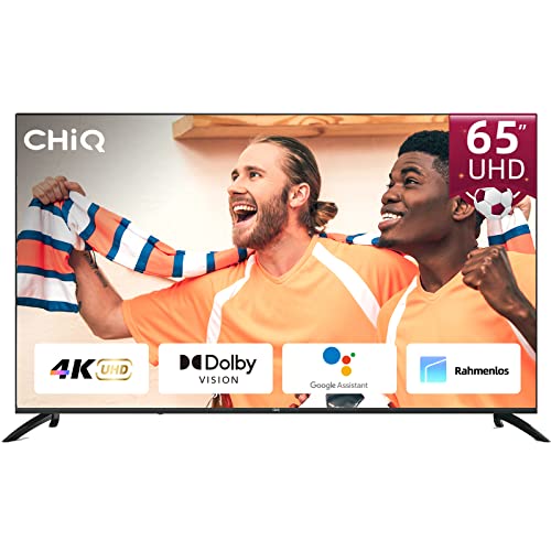 CHIQ 65 Zoll Smart Fernseher,4K UHD TV, Dolby Vision,Android 11,HDR10,DBX-tv, Quad Core,Chromecast,Bluetooth, Google Assistant,Netflix, Prime Video, HDMI/USB/CI+,WiFi,Triple Tuner(DVB-T2/T/C/S2) von CHIQ