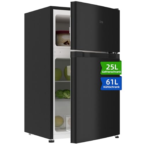 CHIQ 86 Liter Zweitüriger Kompaktkühlschrank, 25 Liter Gefrierfach, 61 Liter Kühlschrank, 4 Sterne Gefrierfach, mit Eiswürfelbereiter für Wohnung, Wohnheim, 12 Jahre Garantie auf den Kompressor CHIQ 86 Liter Zweitüriger Kompaktkühlschrank, 25 Liter Gefrierfach, 61 Liter Kühlschrank, 4 Sterne Gefrierfach, mit Eiswürfelbereiter für Wohnung, Wohnheim, 12 Jahre Garantie auf den Kompressor von CHIQ