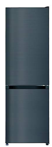 CHiQ FBM260L Freistehender Kühlschrank mit Gefrierfach 260L | Kühl-Gefrierkombination Low-frost Technologie | 176 x 54 x 55 cm (HxBxT) | 12 Jahre Garantie auf den Kompressor*, Dunkler Edelstahl Look von CHIQ