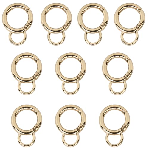 10 kleine Karabinerhaken aus Metall, Federclip, Schlüsselanhänger-Clip für Handtaschengurt, Schmuckherstellung, Nähen, Bastelprojekte von CHIZISX