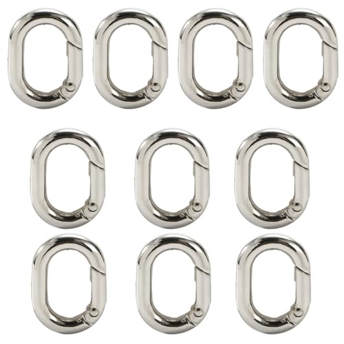10 kleine Karabinerhaken aus Metall, Federclip, Schlüsselanhänger-Clip für Handtaschengurt, Schmuckherstellung, Nähen, Bastelprojekte 10 kleine Karabinerhaken aus Metall, Federclip, Schlüsselanhänger-Clip für Handtaschengurt, Schmuckherstellung, Nähen, Bastelprojekte von CHIZISX