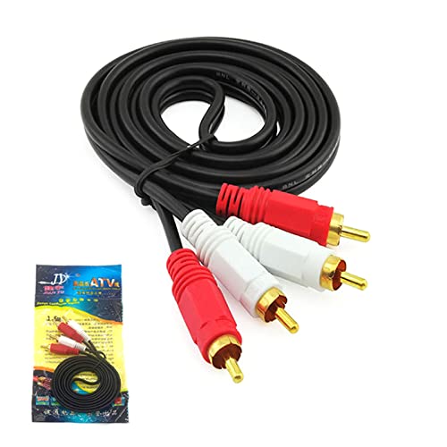 CHIZISX 1,5 m/für 5 m 2 Cinch-Stecker auf 2 Cinch-Stecker, Stereokabel für Laptop, Ersatzzubehör CHIZISX 1,5 m/für 5 m 2 Cinch-Stecker auf 2 Cinch-Stecker, Stereokabel für Laptop, Ersatzzubehör von CHIZISX