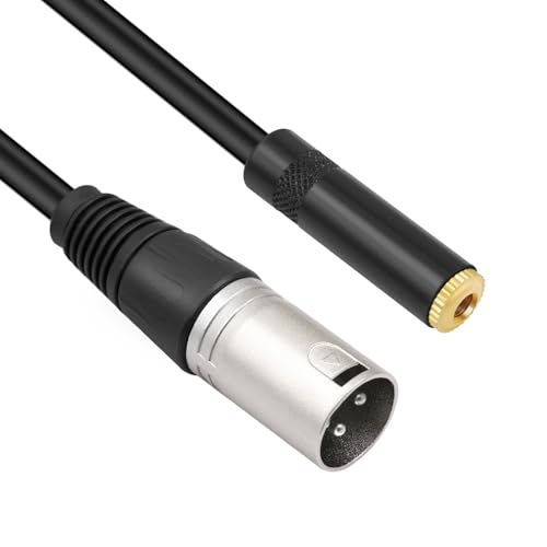 CHIZISX Professionell 3 5 Mm Bis 3 Pin Kabellinie Stereo Weiblich Bis Männlicher Anschluss Ausgeglichener Adapterkabeldraht Für Klare Verbindung von CHIZISX