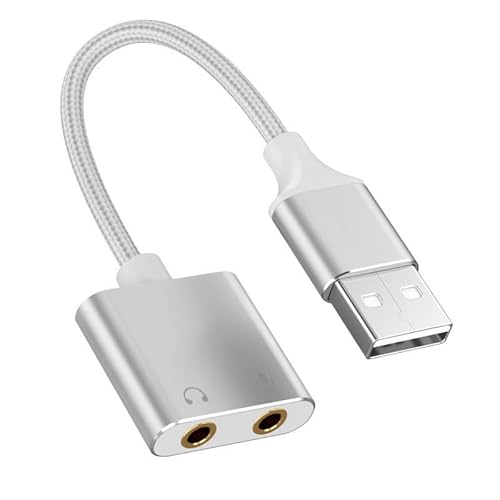 CHIZISX USB Soundadapter Ohrhörer Und Mikrofon Doppelfunktionalitäts Soundkarte Für Home Studios & von CHIZISX
