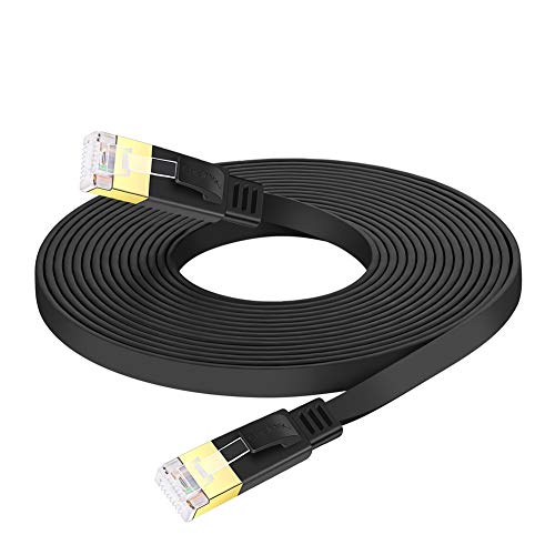 CHLIANKJ Cat 7 Ethernet Kabel, LAN Kabel flach 10Gbps Netzwerkkabel Internet Ethernet Patch mit RJ45 kompatibel für Switch Router Modem PC usw (1 m) von CHLIANKJ