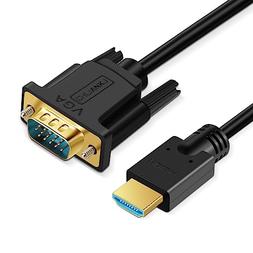 CHLIANKJ HDMI auf VGA Kabel, HDMI zu VGA Konverter-Kabel 1080p@60Hz (Stecker auf Stecker), Kompatibel für Computer, Desktop, Laptop, PC, Monitor, Projektor, HDTV usw（5M） von CHLIANKJ