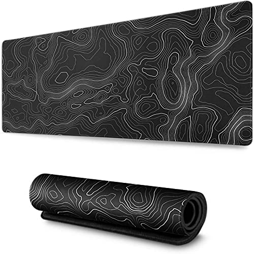 Großes Mauspad (30 x 80 cm verlängertes Gaming-Mauspad mit rutschfester Gummiunterseite, Hintergrund Topografische Landkartenlinien Konturen Geographisch für Gaming Büro Laptop Computer Männer Frauen Großes Mauspad (30 x 80 cm verlängertes Gaming-Mauspad mit rutschfester Gummiunterseite, Hintergrund Topografische Landkartenlinien Konturen Geographisch für Gaming Büro Laptop Computer Männer Frauen von AQQA