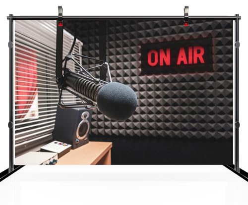 CHNYWORK Professioneller Mikrofon-Hintergrund, Radiosender, Fernsehsendung, Newscaster, Studio, Reporter, Interview, Bühne, Videoaufnahme, Dekoration, Fotoautomaten-Requisiten, 2,4 m x 1,8 m CHNYWORK Professioneller Mikrofon-Hintergrund, Radiosender, Fernsehsendung, Newscaster, Studio, Reporter, Interview, Bühne, Videoaufnahme, Dekoration, Fotoautomaten-Requisiten, 2,4 m x 1,8 m von CHNYWORK