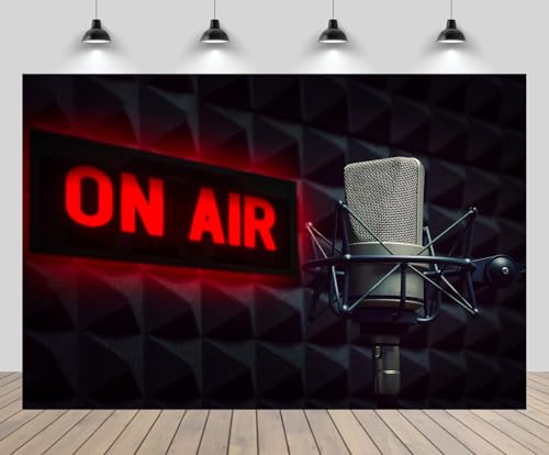 CHNYWORK Professioneller Mikrofon-Hintergrund, Radiosender, Studio, Fernsehsendung, Newscaster, Studio, Reporter, Interview, Bühne, Videoaufnahme, Dekoration, Fotoautomaten, Studio-Requisiten, 2,4 x CHNYWORK Professioneller Mikrofon-Hintergrund, Radiosender, Studio, Fernsehsendung, Newscaster, Studio, Reporter, Interview, Bühne, Videoaufnahme, Dekoration, Fotoautomaten, Studio-Requisiten, 2,4 x von CHNYWORK