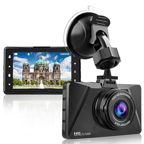 CHORTAU Dashcam Auto, 1080P Full HD Dash Cam, DVR Dashboard Kamera Autofahren Videorecorder, IR Nachtsicht, 170° Weitwinkel mit Schleifenaufzeichnung, Parküberwachung, Bewegungserkennung, G-Sensor von CHORTAU
