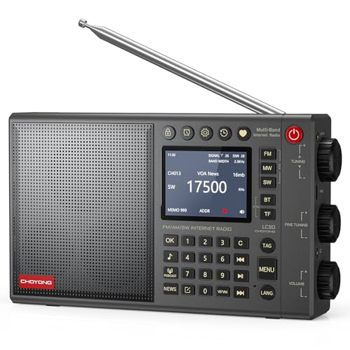 Choyong LC90 Wi-Fi/4G Internetradio, tragbares FM/SW-Radio mit wiederaufladbarem 5000-mAh-Akku, 40,000 Radiosender, BT-Lautsprecher, Wecker, 15W-Stereolautsprecher, unterstützt TF-Karte Choyong LC90 Wi-Fi/4G Internetradio, tragbares FM/SW-Radio mit wiederaufladbarem 5000-mAh-Akku, 40,000 Radiosender, BT-Lautsprecher, Wecker, 15W-Stereolautsprecher, unterstützt TF-Karte von CHOYONG