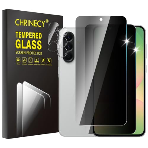 [2+2 Stück] Sichtschutz Schutzfolie Kompatibel mit Samsung Galaxy A56 5G Schutzglas und Kameraschutz, Anti-Spy Schutzglas, [9H Härte panzerglas] [Kratzfest] von CHRINECY