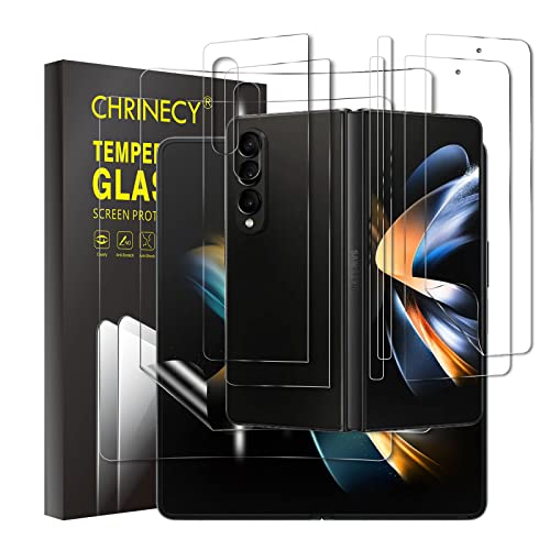 [2 Sets] Schutzfolie für Samsung Galaxy Z Fold 4 5G + Rückenschutzfolie, TPU Displayschutzfolie, Ultra-klar, Blasenfrei, Anti-Fingerabdruck, Kratzfest Folie, Präzises Design von CHRINECY