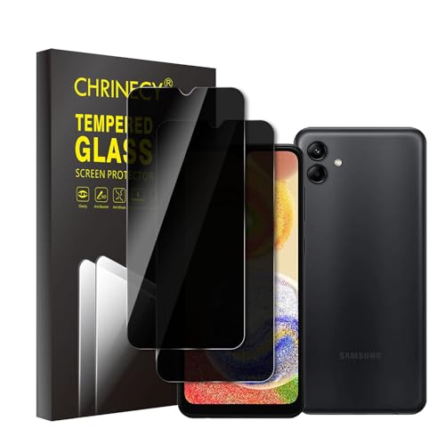 2 Stück Sichtschutz Schutzfolie Kompatibel mit Samsung Galaxy A04 Schutzglas, Anti-Spy Schutzglas, Sichtschutzfolie Panzerglasfolie, [9H Härte panzerglas] [Kratzfest] von CHRINECY