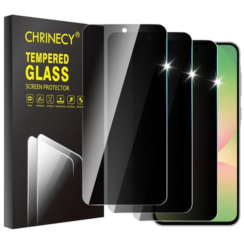 3 Stück Sichtschutz Schutzfolie Kompatibel mit Samsung Galaxy A56 5G Schutzglas, Anti-Spy Schutzglas, [9H Härte panzerglas] [Kratzfest] von CHRINECY