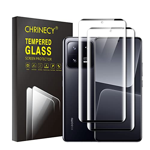 CHRINECY [2 Stück] Schutzfolie Kompatibel mit Xiaomi Mi 13 Pro 5G, 3D Gebogene Vollabdeckung Schutz Displayschutzfolie, 9H Härte, Anti-Kratz, HD-Klar, Blasenfrei, Ultrabeständig, für Honor 70 von CHRINECY