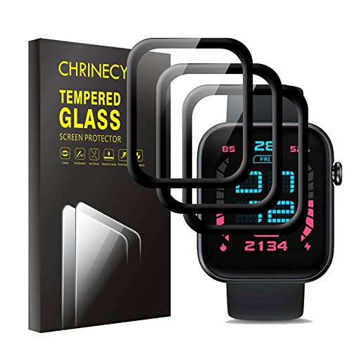 CHRINECY [3-Stück] Kompatibel mit Ticwatch GTH 2 Schutzfolie, 3D Gebogene Vollabdeckung Schutz Displayschutzfolie, Anti-Kratz, Wasserdicht, Soft HD, Anti-Öl, Ultrabeständig von CHRINECY