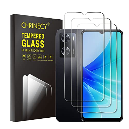 CHRINECY [3 Stück] Schutzfolie Kompatibel für OPPO A57 4G / OPPO A57s / OPPO A77 4G, 9H Härte, Anti-Kratz, HD-Klar Displayschutzfolie, Blasenfrei, Anti-Öl, Ultrabeständig von CHRINECY