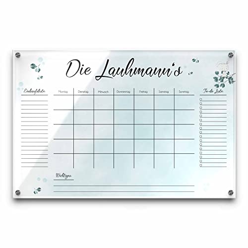 Wochenplaner abwaschbar aus Acrylglas - Familienkalender personalisiert mit Namen und Wunschtext - großer Wochen Kalender zum beschriften - Geschenk Muttertag Wochenplaner abwaschbar aus Acrylglas - Familienkalender personalisiert mit Namen und Wunschtext - großer Wochen Kalender zum beschriften - Geschenk Muttertag von CHRISCK design