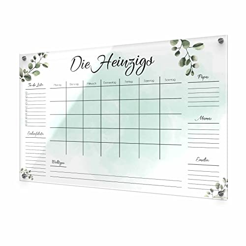 Familienkalender mit bunten Designs aus hochwertigem Acrylglas | Überblick über zukünftige Termine für die ganze Familie - ideal für Küche oder Wohnzimmer | ca. 60x40 cm…… von CHRISCK design