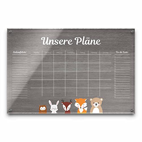 Küchenkalender aus Acrylglas mit bunten Designs - ideal für Familien oder Paare | personalisierbar mit wichtigen Features und eigenen Namen - ca. 60x40 cm… von CHRISCK design