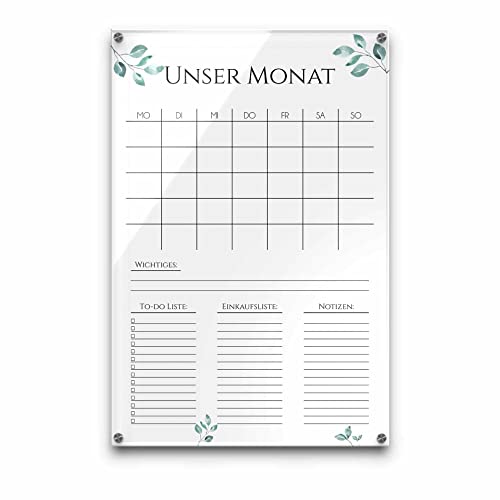 Personalisierter Kalender zum eintragen von wichtigen Terminen - bunt bedruckt - ideal für Familien - zum aufhängen in der Küche, dem Wohnzimmer etc. - ca. 40x60 cm von CHRISCK design