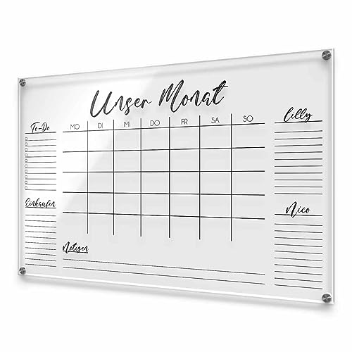 Wochenplaner für die Familie aus Acrylglas | individuell bedruckt mit persönlichem Wunschtext - edler Kalender zum beschriften | ca. 60x40 cm…… Wochenplaner für die Familie aus Acrylglas | individuell bedruckt mit persönlichem Wunschtext - edler Kalender zum beschriften | ca. 60x40 cm…… von CHRISCK design