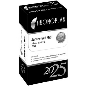 CHRONOPLAN Kalendereinlage 2025 Jahres-Set Midi (9,6 x 17,2 cm) von CHRONOPLAN