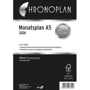CHRONOPLAN Kalendereinlage 2026 Monatsplan A5 CHRONOPLAN Kalendereinlage 2026 Monatsplan A5 von CHRONOPLAN