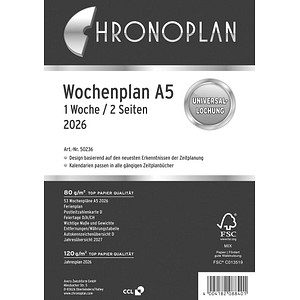 CHRONOPLAN Kalendereinlage 2026 Wochenplan A5 CHRONOPLAN Kalendereinlage 2026 Wochenplan A5 von CHRONOPLAN
