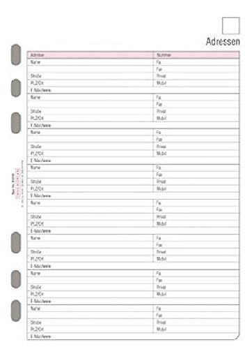 Chronoplan Adress-Formularblätter/50308, Maße DIN A5, Inh. 25 von CHRONOPLAN