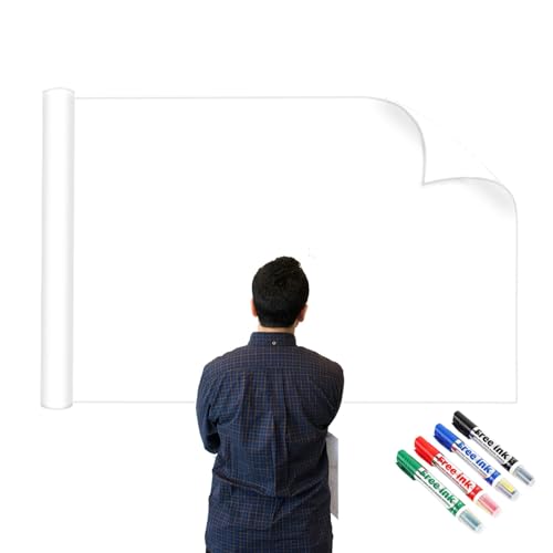 1,1 x 9,7 m langer Whiteboard-Wandaufkleber aus hochwertigem PP-Material – statisch haftend, wasserfest und schmutzabweisend – entfernbar, neu positionierbar und einfach anzubringen – 4 Markierungen f 1,1 x 9,7 m langer Whiteboard-Wandaufkleber aus hochwertigem PP-Material – statisch haftend, wasserfest und schmutzabweisend – entfernbar, neu positionierbar und einfach anzubringen – 4 Markierungen f von CHSUFBTY