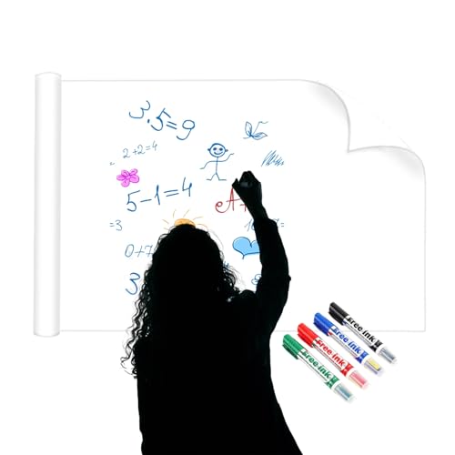 1,2 x 9,7 m große Allzweck-Whiteboard-Wandfolie – statisch haftend, wasserfest und langlebig – individuell zugeschnitten for jeden Raum – ideal for Kinderzimmer, Büros und Klassenzimmer – 4 Marker im 1,2 x 9,7 m große Allzweck-Whiteboard-Wandfolie – statisch haftend, wasserfest und langlebig – individuell zugeschnitten for jeden Raum – ideal for Kinderzimmer, Büros und Klassenzimmer – 4 Marker im von CHSUFBTY