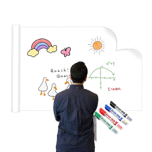 1,2 x 9,7 m großer, beschreibbarer und löschbarer Wandaufkleber mit statischer Adsorption – keine Beschädigung, leicht zu reinigen – passend zuschneidbar for Kinderzimmer, Klassenzimmer und Homeoffice 1,2 x 9,7 m großer, beschreibbarer und löschbarer Wandaufkleber mit statischer Adsorption – keine Beschädigung, leicht zu reinigen – passend zuschneidbar for Kinderzimmer, Klassenzimmer und Homeoffice von CHSUFBTY