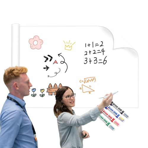1,2 x 9,7 m großer, statisch haftender Whiteboard-Wandaufkleber – rückstandslos, leicht zu entfernen – wasserfest, leicht zu reinigen – individuell anpassbar for Zuhause, Schule und Büro – 4 Whiteboar 1,2 x 9,7 m großer, statisch haftender Whiteboard-Wandaufkleber – rückstandslos, leicht zu entfernen – wasserfest, leicht zu reinigen – individuell anpassbar for Zuhause, Schule und Büro – 4 Whiteboar von CHSUFBTY