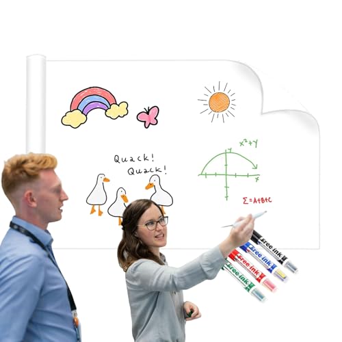 1,2 x 9,7 m großer, wiederverwendbarer, beschreibbarer Wandaufkleber – haftet statisch, beschädigt die Wände nicht – PP-Material, leicht zu reinigende Oberfläche – perfekt for Kritzeln von Kindern, fo 1,2 x 9,7 m großer, wiederverwendbarer, beschreibbarer Wandaufkleber – haftet statisch, beschädigt die Wände nicht – PP-Material, leicht zu reinigende Oberfläche – perfekt for Kritzeln von Kindern, fo von CHSUFBTY