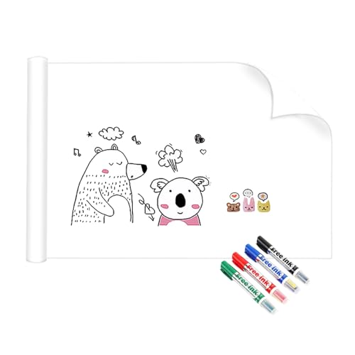 Wasserfester Whiteboard-Wandaufkleber 1,2 x 9,7 m mit statischer Adsorption – Einfache Installation, zuschneidbares Design – Ideal for das Klassenzimmer zu Hause, das Spielzimmer und Brainstorming im Wasserfester Whiteboard-Wandaufkleber 1,2 x 9,7 m mit statischer Adsorption – Einfache Installation, zuschneidbares Design – Ideal for das Klassenzimmer zu Hause, das Spielzimmer und Brainstorming im von CHSUFBTY